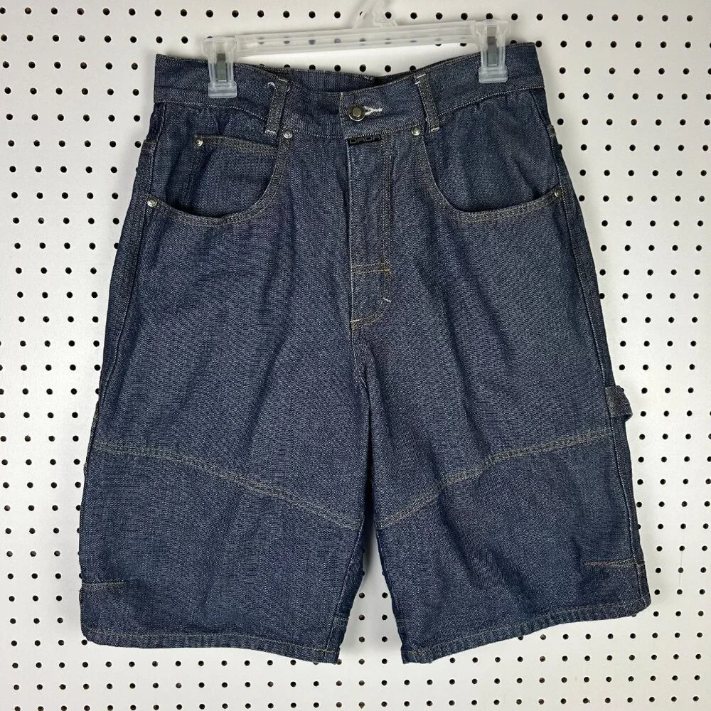 Dada Supreme Baggy Jean Shorts Size 30 JNCO Style Crown Jorts Wide Leg Skate Y2K